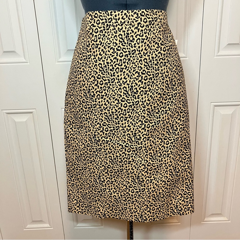 J. Crew NWT Cheetah/Leopard/Animal Print Pencil Skirt Size 8
